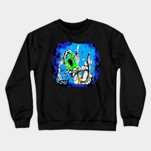 Weird Demon Girl Blue Crewneck Sweatshirt
